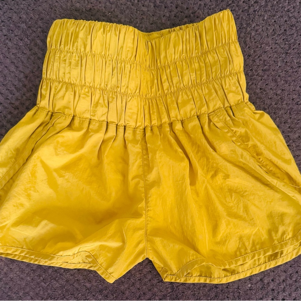 The Way Home Free People Athletic Shorts XP Petite. Yellow/Mustard